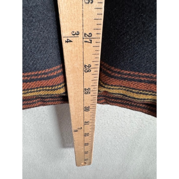 ROARK Axeman Jacket navy stripe fleece quilt Sherpa lined wool blend 90s sz‎ M - Picture 7 of 9